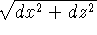 infinitesimal element along the might trajectory